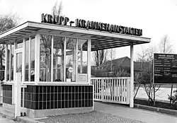 Krupp-Krankenanstalten 1960, Pförtnerhaus in der Siedlung Altenhof