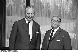 Alexander Menne (rechts) mit Kanzler Kiesinger (1967)
