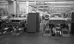 Fertigung von VW K 70 und VW 412 im Werk Salzgitter, 1973