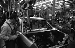 Hartlöten im Daimler-Benz-Werk in Sindelfingen