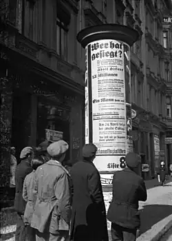 Säule mit NSDAP-Wahlplakat, Berlin, 1932