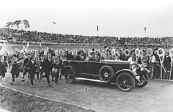 Hindenburg-Huldigung der deutschen Schuljugend am 2.&nbsp;Oktober 1927 im Deutschen Stadion