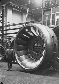 Laufrad von 1930 für das Kraftwerk Chippawa am Niagarafall