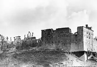 Montecassino nach dem Bombenangriff im Februar 1944