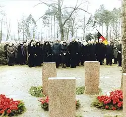 Staatsbegräbnis von Konrad Wolf in der Gräberanlage Pergolenweg mit Teilnahme führender Politiker der DDR (1982)