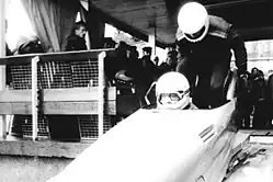 Detlef Richter (im Schlitten sitzend), 1982