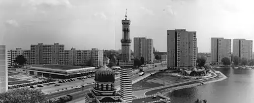 Luftbild, Dampfmaschinenhaus im Vordergrund, 1983