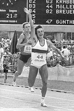 Silke Gladisch, spätere Silke Möller, kam auf den vierten Platz, zwei Tage darauf gewann sie Bronze über 200&nbsp;Meter und wurde im Jahr darauf Doppelweltmeisterin über 100 und 200&nbsp;Meter