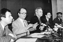 Photo einer Pressekonferenz