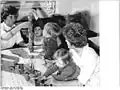Blick in die Kinderkrippe der LPG, 20. Mai 1960