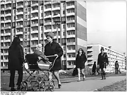 Wohnblocks, Neubaugebiet in Erfurt, Foto&nbsp;(1971)
