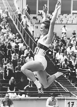 Margrit Olfert, frühere Margrit Herbst, belegte Rang neun, am selben Tag gewann sie Bronze im&nbsp;Fünfkampf