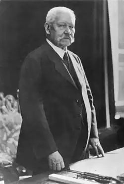 Paul von Hindenburg (1932), Reichspräsident von 1925 bis 1934