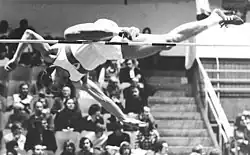 Mit seinem inzwischen ungewöhnlichen Straddle-Stil errang Rolf Beilschmidt die Bronzemedaille