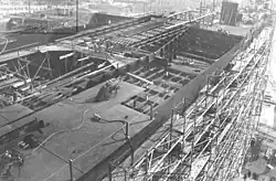 Baustadium am 21. September 1938, Deutsche Werke Kiel