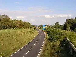 Kurz vor dem Beginn der Autobahn bei Oberursel