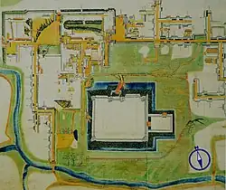 Burg mit Vorburg rechts