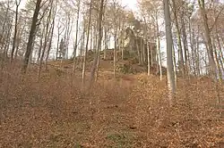 Bild 13: Gesamtansicht der Südostseite des Burgberges