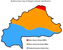 Klimazonen Burkina Fasos