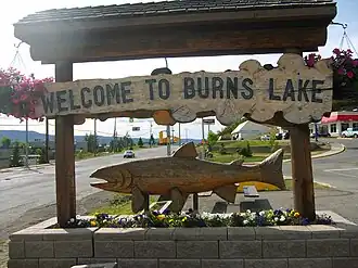 Eingangsschild nach Burns Lake
