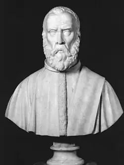 Büste von Tintoretto, geschaffen von Antonio Bianchi (1858)