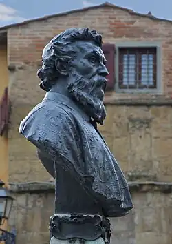 Büste Benvenuto Cellinis auf dem Ponte Vecchio in Florenz
