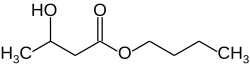 Strukturformel von 3-Hydroxybuttersäure-n-butylester