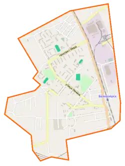 Karte von Weißrussland, Position von Belaasjorsk hervorgehoben