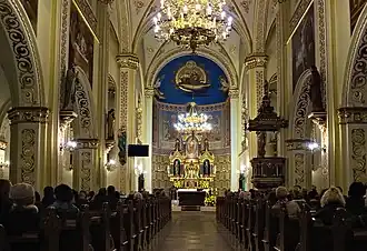 Das Innere der Herz-Jesu-Kirche