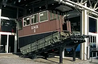 Ehemaliger Standseilbahnwagen im Verkehrshaus