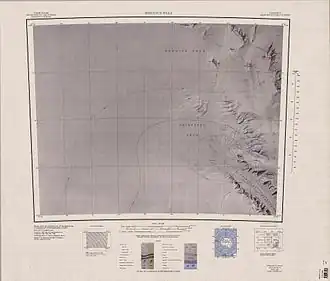 Karte von 1967, Caudal Hills im nordöstlichen Viertel zwischen Sequence Hills und Lichen Hills