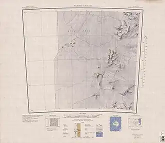 Kartenblatt Wilhoite Nunataks von 1968, All-Blacks-Nunatakker östlich der Kartenmitte