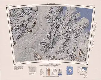 Kartenblatt mit Mount Kirkpatrick nordwestlich des BEARDMORE GLACIER