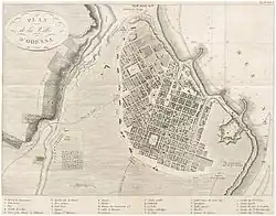 Stadtplan Odessa, 1814