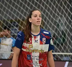 María Palomo beim Spiel CB Atlético Guardés - CB Elche im Halbfinale der División de Honor 2024/2025
