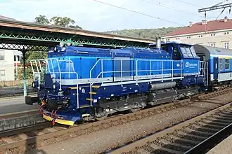 743 204 der ČD in Děčín hl. n. (2024)