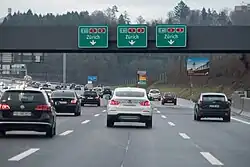 E 60 als Autobahn A1 bei Baden in der Schweiz