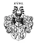 Gebessertes Wappen der Eyrl in Siebmachers Wappenbuch