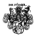 Wappen der Fieger, bayrische Linie (Herzschild weiß-blau)