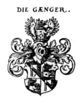 Wappen der Gienger (Gaenger) (Abbildung seitenverkehrt)
