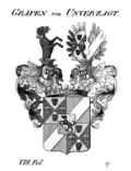 Wappen der Grafen von Unverzagt, nach Tyroff