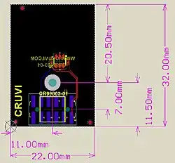 CRUVI PCB Vorlage CR99003 22 x 32 LS