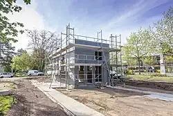 Foto zeigt den Rohbau der Cube-Box