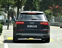 Seltene Sichtung eines Fahrzeuges aus der Vatikanstadt im Ausland (Liechtenstein)