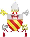 Papstwappen von Honorius IV. mit integriertem Familienwappen
