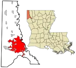 Lage im Caddo Parish