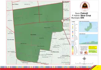 Grenzen der Sucos Colmera und Caicoli