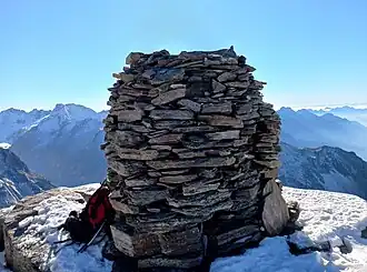 Steinmann auf dem Piz da la Margna