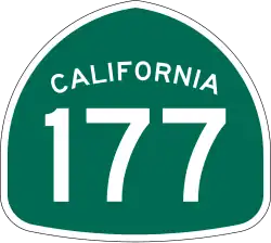 Straßenschild der California State Route 177