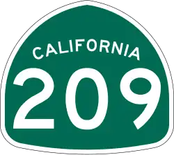 Straßenschild der California State Route 209